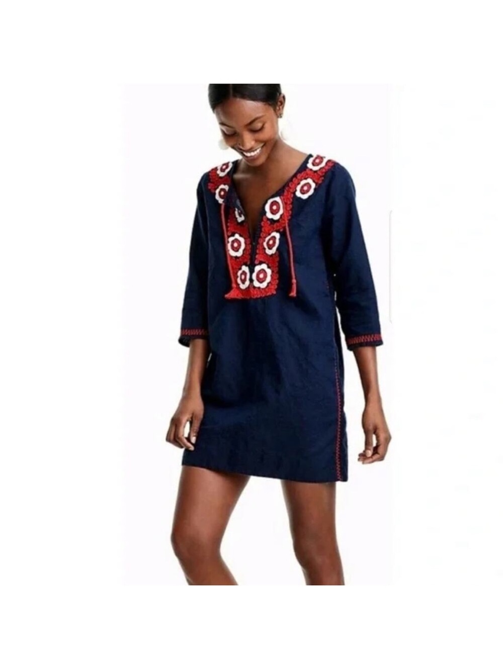 J. Crew embroidered beach cover up